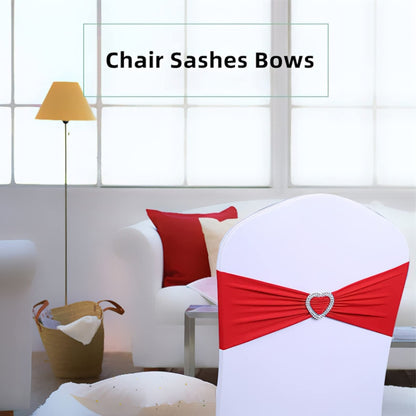 15x35cm Tie-Free Stretch Chair Back Flower Bow Chair Cover Hotel Chair Back Strap Decoration(Gold) - Sofa Covers & Chair Covers by PMC Jewellery | Online Shopping South Africa | PMC Jewellery