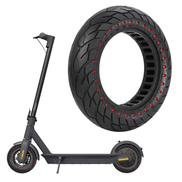 For Ninebot MAX G30 Electric Scooter 10x2.5 Inflatable Honeycomb Solid Run-flat Tire(44mm Slot Red) - Accessories & Parts by PMc TechLife | Online Shopping South Africa | PMc TechLife | Buy Now Pay Later Mobicred