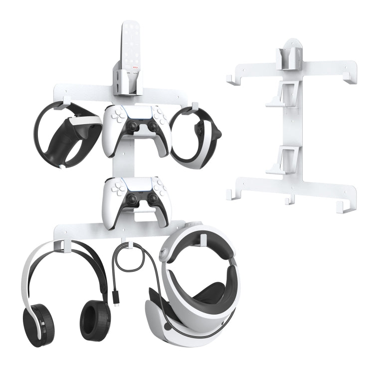 JYS JYS-P5158 For PS5 VR2 Wall Storage Bracket Helmet/Headset/Handle/Remote Control Wall Storage Storage Shelf(White) - Holder by JYS | Online Shopping South Africa | PMC Jewellery | Buy Now Pay Later Mobicred