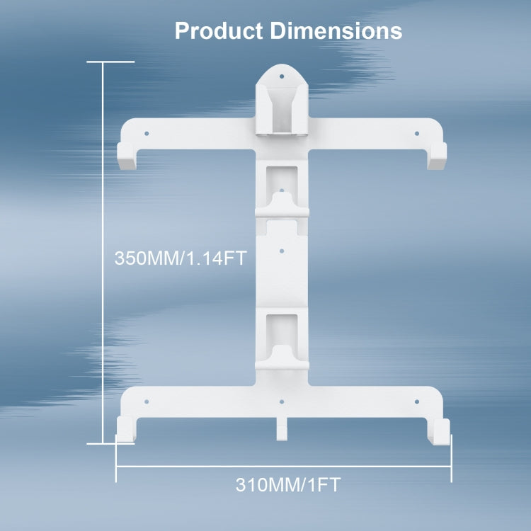 JYS JYS-P5158 For PS5 VR2 Wall Storage Bracket Helmet/Headset/Handle/Remote Control Wall Storage Storage Shelf(White) - Holder by JYS | Online Shopping South Africa | PMC Jewellery | Buy Now Pay Later Mobicred