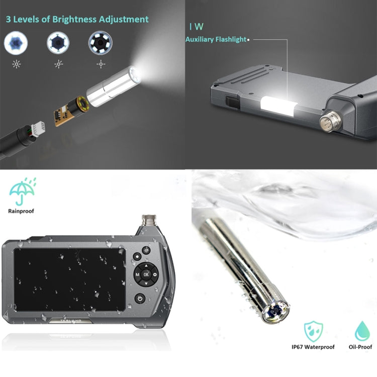 TESLONG NTS450A 4.5-inch Screen Industrial Handheld Endoscope with Light, Speci: 3.9mm Lens-3m - free shipping - PMC TechLife - Order now!