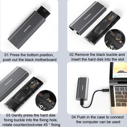 Blueendless 2809 General Dual Protocol Wiring C-A M.2 Mobile Hard Disk Case SSD External Solid Hard Drive Enclosure Box - HDD Enclosure by Blueendless | Online Shopping South Africa | PMC Jewellery | Buy Now Pay Later Mobicred