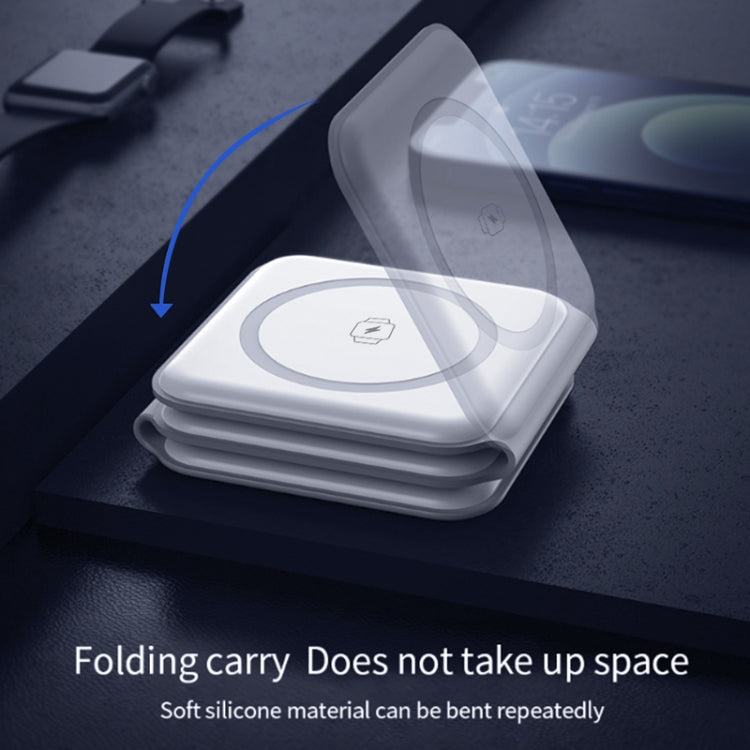 10-in-1 Magnetic Wireless Folding Charger With Data Cable Adapter Storage box(White) - free shipping - PMC Jewellery - Order now!