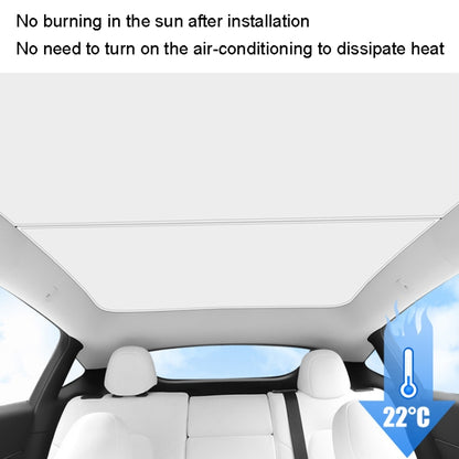 4pcs /Set For Tesla Model 3 Ice Crystal Sunshade Car Roof Front And Rear Sunroof Shade(Black) - Window Foils & Solar Protection by PMC Jewellery | Online Shopping South Africa | PMC Jewellery | Buy Now Pay Later Mobicred