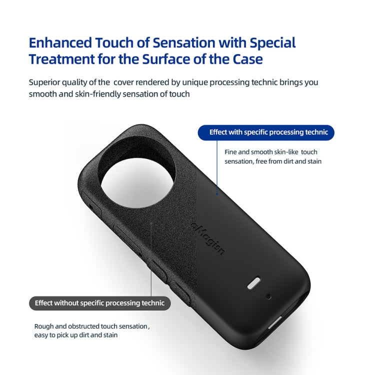For Insta360 X3 AMagisn Body Silicone Protective Cover, Style: Lens Case (Black) - free shipping - PMC TechLife - Order now!