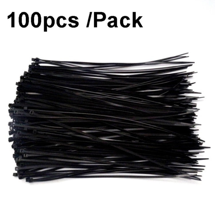 100pcs /Pack 8x600mm National Standard 7.6mm Wide Self-Locking Nylon Cable Ties Plastic Bundle Cable Ties(Black) - Cable Organizer by PMC Jewellery | Online Shopping South Africa | PMC Jewellery | Buy Now Pay Later Mobicred