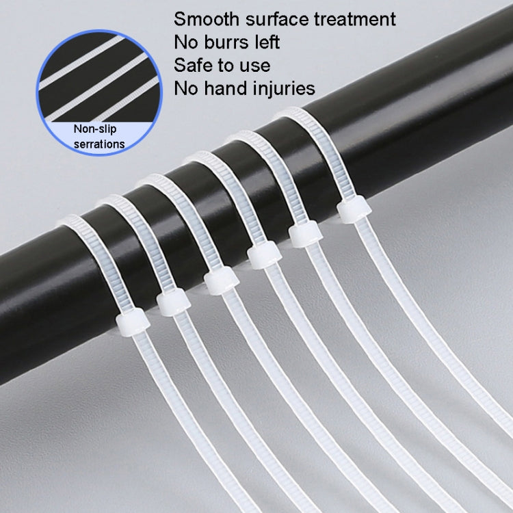 100pcs /Pack 8x500mm National Standard 7.6mm Wide Self-Locking Nylon Cable Ties Plastic Bundle Cable Ties(Black) - free shipping - PMC Jewellery - Order now!