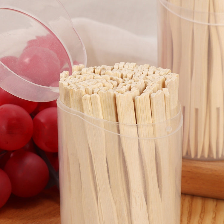 200pcs /Can Bamboo Fruit Stick Disposable Two Tines Dessert Fork For Home Use - Gadgets by PMC Jewellery | Online Shopping South Africa | PMC Jewellery