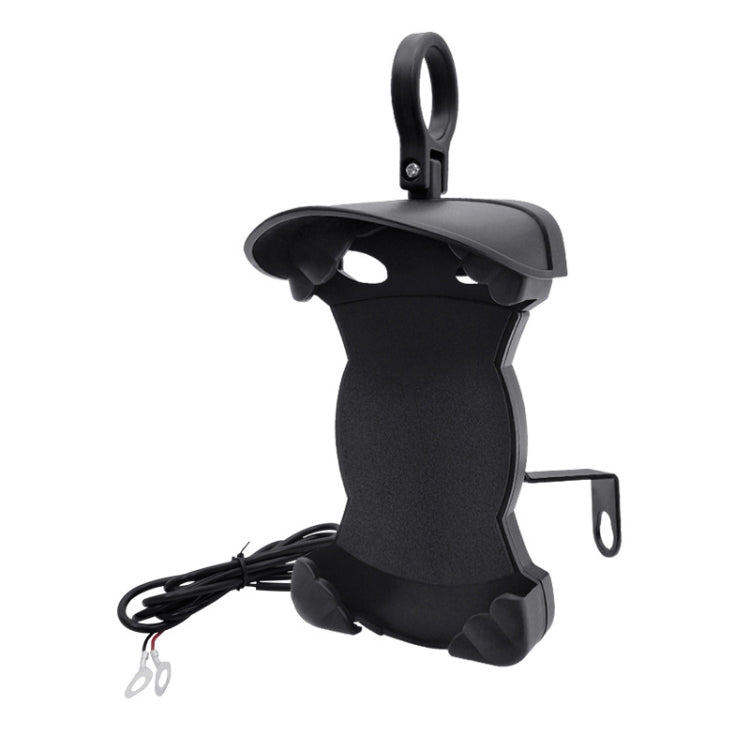 Motorcycle Sunshade Rainproof Mobile Phone Holder, Shape: Charging Mirror Holder 5V-3.1A - Holder by PMC TechLife | Online Shopping South Africa | PMC TechLife | Buy Now Pay Later Mobicred