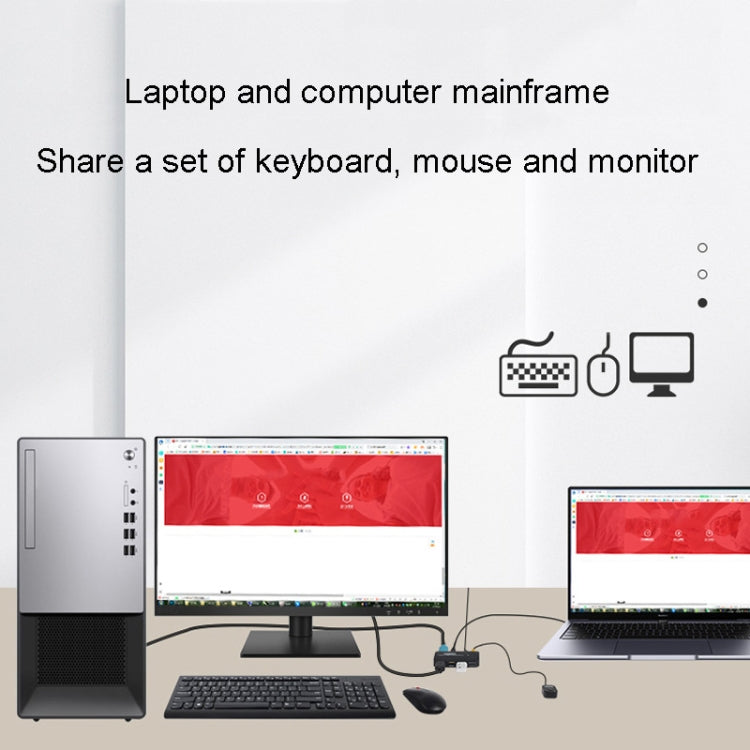 FJGEAR FJ-TYH201 Type-C / HDMI KVM Switch With Desktop Controller - Switch by FJGEAR | Online Shopping South Africa | PMC Jewellery | Buy Now Pay Later Mobicred