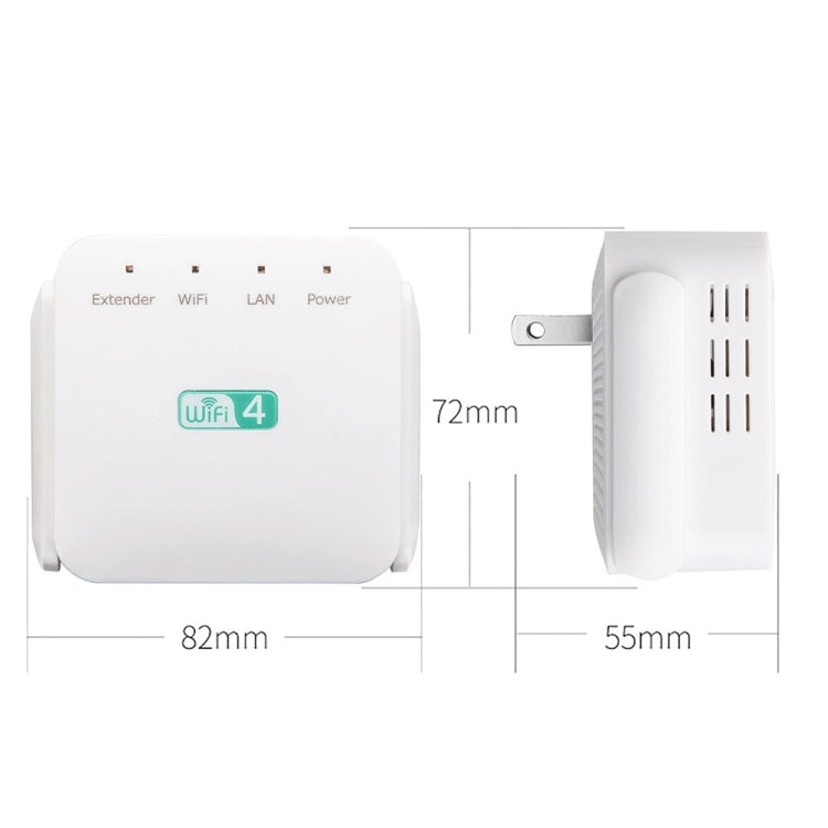 2.4G 300M Wi-Fi Amplifier Long Range WiFi Repeater Wireless Signal Booster UK Plug White - Broadband Amplifiers by PMC Jewellery | Online Shopping South Africa | PMC Jewellery | Buy Now Pay Later Mobicred