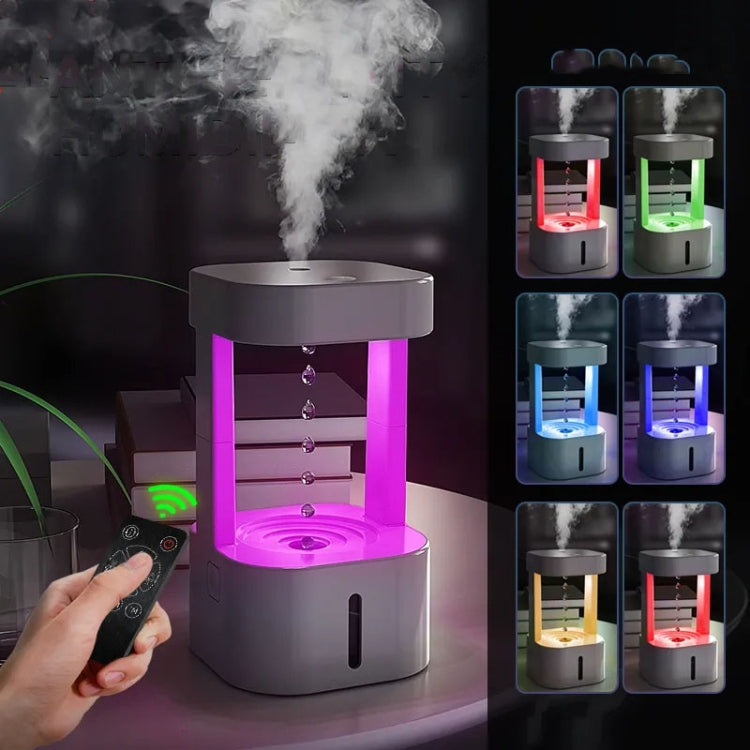 580ml Anti-gravity Humidifier Water Droplet Backflow Atomizer Aromatherapy Machine(Colorful Light) - free shipping - PMC TechLife - Order now!