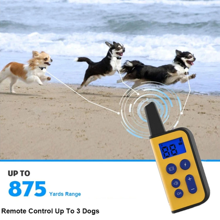 800m Remote Control Dog Trainer Stop Barker Electrical Shock Vibration Pet Collar(Black) - Training Aids by PMC TechLife | Online Shopping South Africa | PMC TechLife | Buy Now Pay Later Mobicred