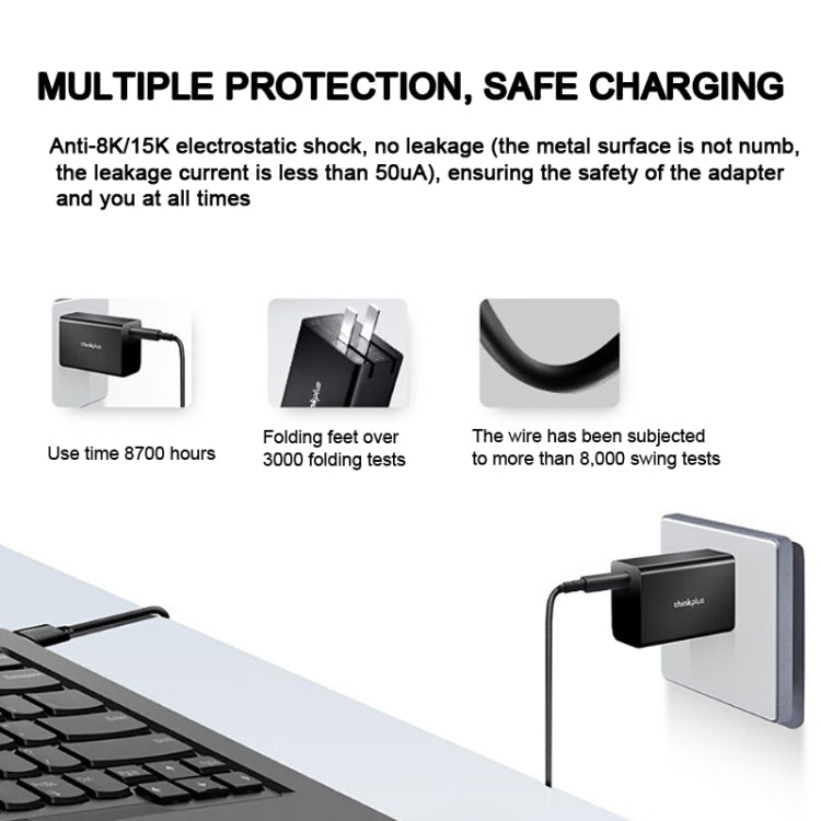 Lenovo Thinkplus 65W Foldable Power Adapter + USB-C/Type-C Cable Set For Mobile Phone Tablet,CN Plug - free shipping - PMC TechLife - Order now!
