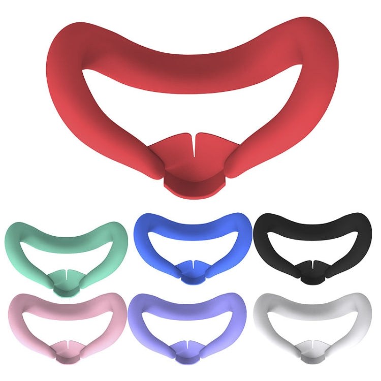 For Meta Quest 3 Silicone Face Cover Eye Mask with Nose Pad(Black) - VR Accessories by PMC TechLife | Online Shopping South Africa | PMC TechLife