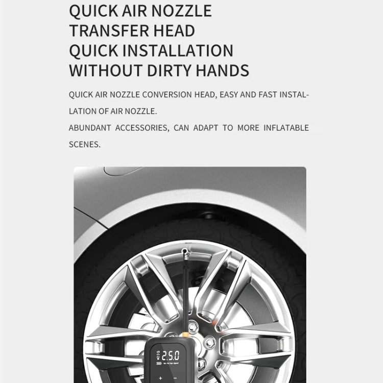 Multifunctional Portable Car Electric Wireless Tire Inflator Pump(Mechanical Button) - Inflatable Pump by PMC Jewellery | Online Shopping South Africa | PMC Jewellery