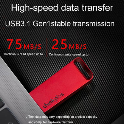 Lenovo Thinkplus TU100 USB3.1 High Speed Flash Drive Mini USB Memory Disk With Metal Plug And Cap, Capacity: 128G(Red) - USB Flash Drives by Lenovo | Online Shopping South Africa | PMC Jewellery | Buy Now Pay Later Mobicred