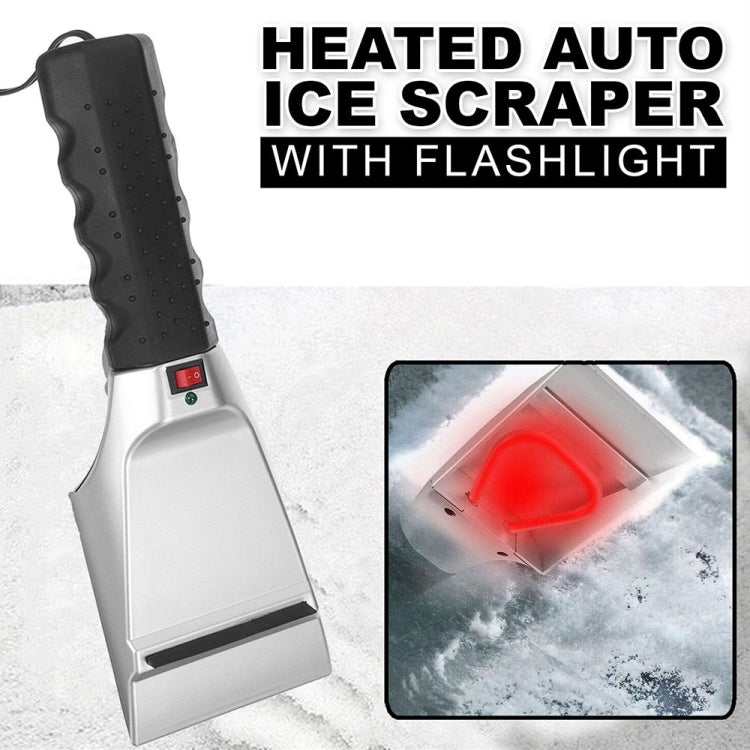 12V Multifunctional Heated Car Snow Shovel Winter Snow Removal Tools(Black+Silver) - free shipping - PMC TechLife - Order now!