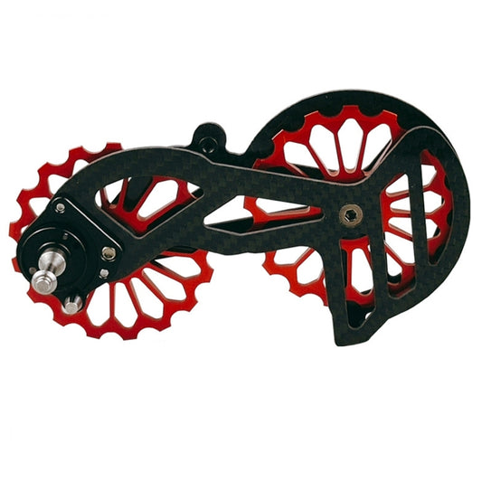 Carbon Fiber Guide Wheel For Road Bike Bicycle Bearing Rear Derailleur Guide Wheel Parts, Model Number: SD5 Red - Guide wheels by BIKERSAY | Online Shopping South Africa | PMC Jewellery | Buy Now Pay Later Mobicred