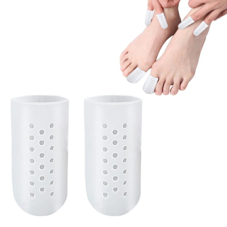 1pair Breathable Perforated Toe Protectors Anti Wear Sleeves, Size: S(White) - Corrector by PMC Jewellery | Online Shopping South Africa | PMC Jewellery