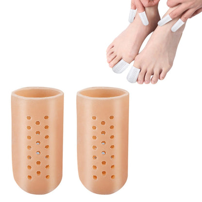 1pair Breathable Perforated Toe Protectors Anti Wear Sleeves, Size: L(Skin Tone) - Corrector by PMC Jewellery | Online Shopping South Africa | PMC Jewellery