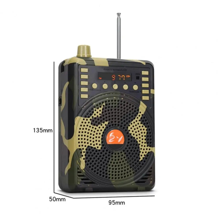 48W Wireless Bluetooth Voice Amplifier with Remote Control Supports USB/TF Card Playback UK Plug(Camouflage) - Midrange Speaker & Frequency Divider by PMC Jewellery | Online Shopping South Africa | PMC Jewellery | Buy Now Pay Later Mobicred