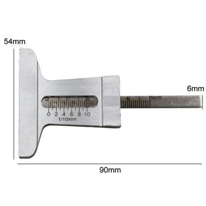 0-50mm Stainless Steel Tire Tread Vernier Depth Gauge - Electronic Test by PMC Jewellery | Online Shopping South Africa | PMC Jewellery | Buy Now Pay Later Mobicred