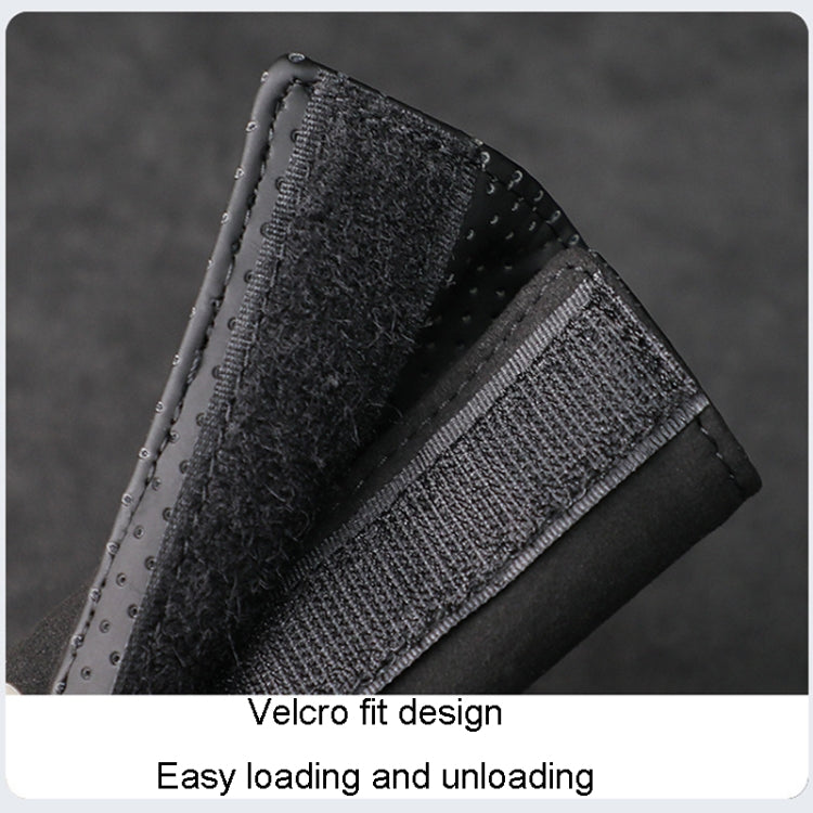 1pair Car Door Handle Decorative Anti-Scratch Cover Car Slippery Leather Inner Door Handle Protective Cover(Black) - Car Interior Mouldings by PMC TechLife | Online Shopping South Africa | PMC TechLife | Buy Now Pay Later Mobicred