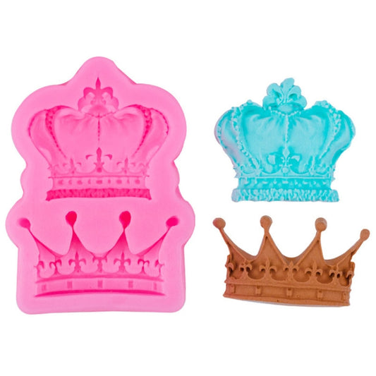 Crown Silicone Chocolate Fondant Baking Cake Mold Handmade Soft Pottery Glue Mold(Pink) - Food Molds by PMC Jewellery | Online Shopping South Africa | PMC Jewellery