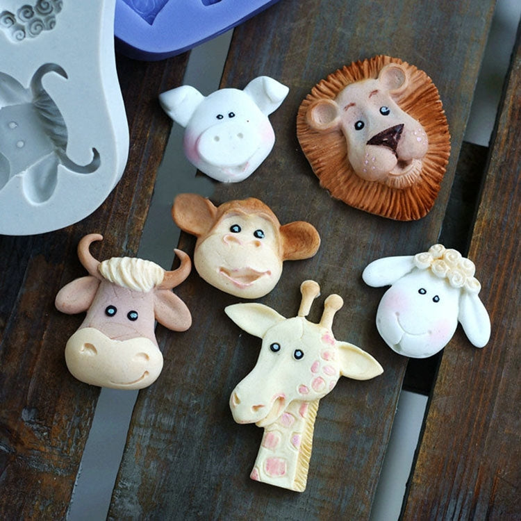 Cartoon Three-dimensional Animals Fondant Silicone Mold Cake Decorating Baking Tools, Specification: 0599 - free shipping - PMC TechLife - Order now!