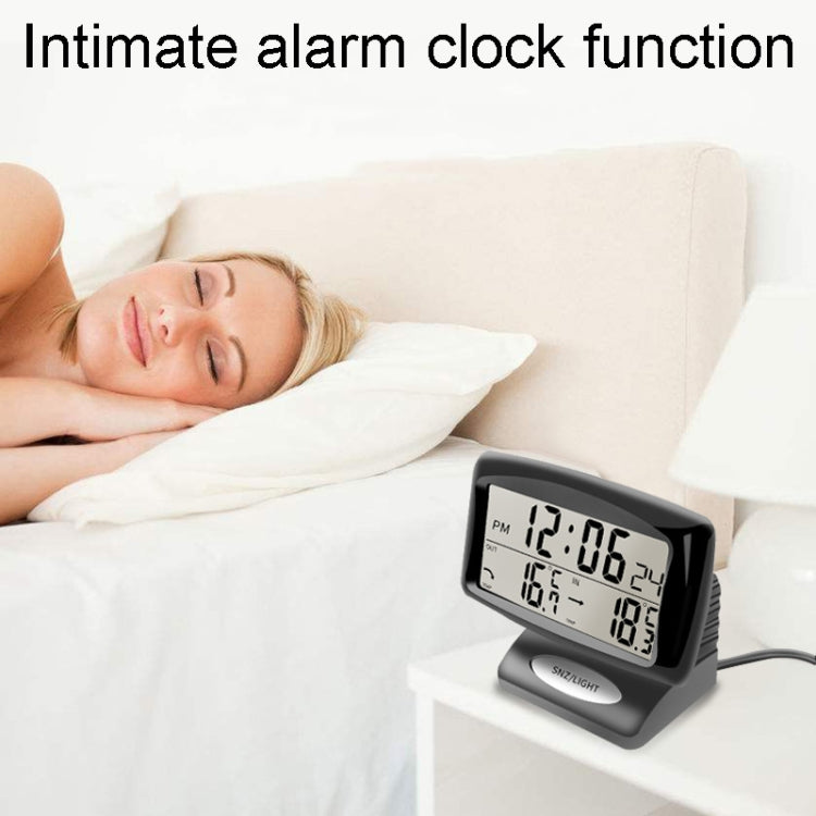 LCD Night Light Car Clock Automotive Electronics Inside And Outside Dual Thermometer - Clocks & Car Meters by PMC TechLife | Online Shopping South Africa | PMC TechLife | Buy Now Pay Later Mobicred