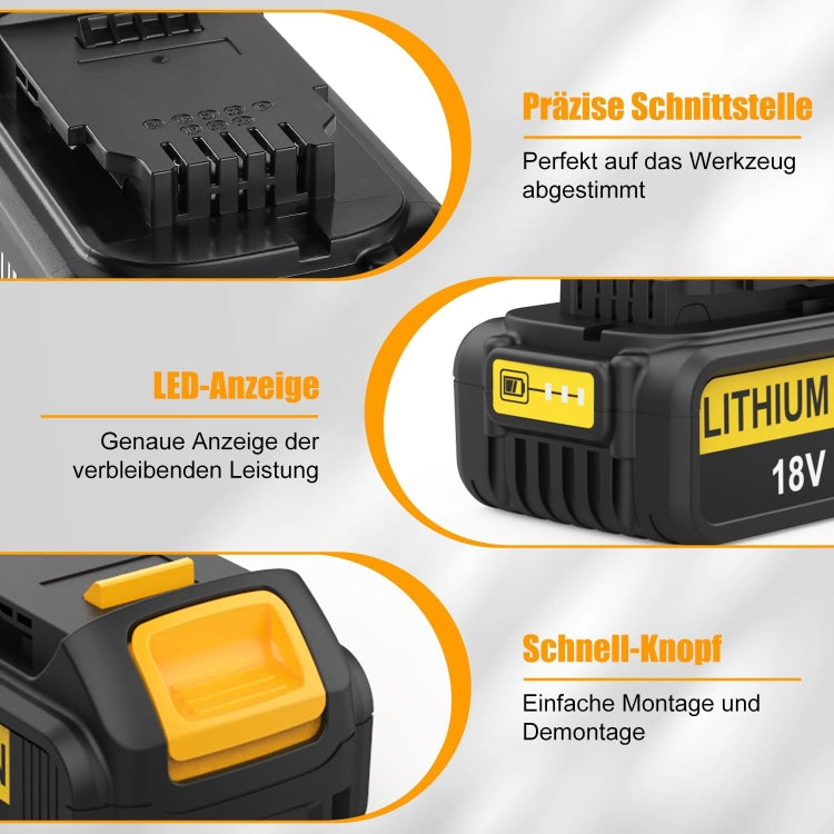 3000mAh For Dewalt DCB180 / DCB181 / DCB200 18V Electrical Tools Spare Battery - Electric Saws & Accessories by PMc TechLife | Online Shopping South Africa | PMc TechLife | Buy Now Pay Later Mobicred