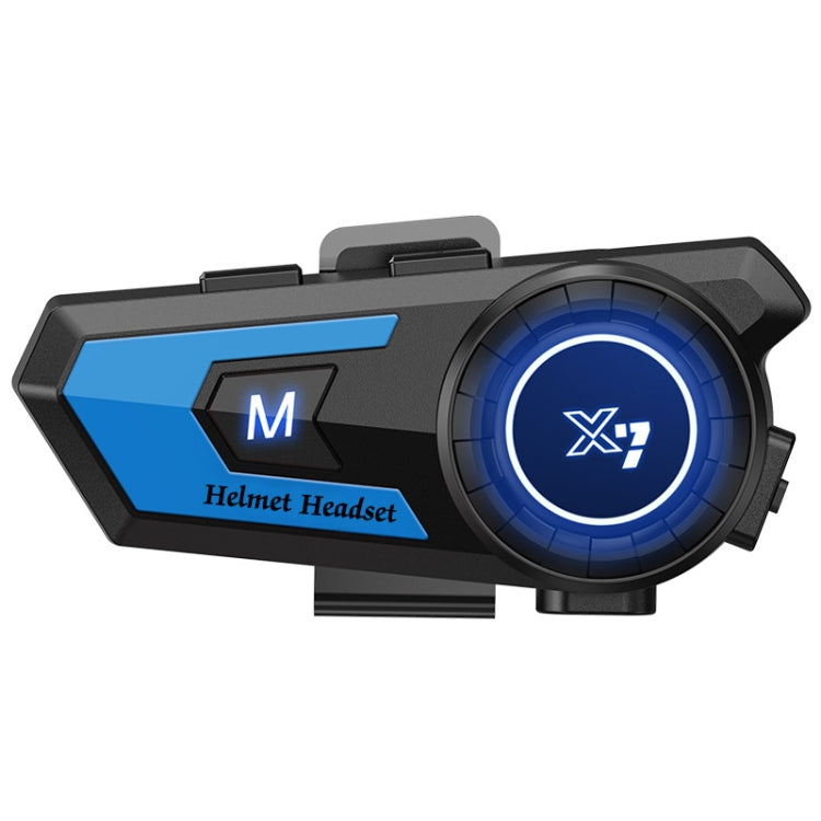 X7 Motorcycle Helmet Bluetooth Headset Riding Navigation Listening Song Soft Hard Wheat(Blue) - Motorcycle Walkie Talkie by PMC TechLife | Online Shopping South Africa | PMC TechLife | Buy Now Pay Later Mobicred