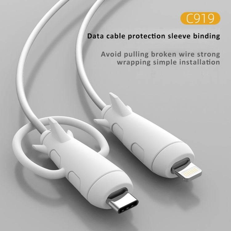 Data Line Protector For IPhone USB Type-C Charger Wire Winder Protection, Spec: Single Head Band Black - Cable Organizer by PMC Jewellery | Online Shopping South Africa | PMC Jewellery | Buy Now Pay Later Mobicred