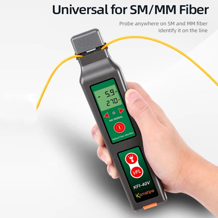 Komshine Fiber Optic Identifier Optical Cable Signal Direction Identifier With VFL Red Light 10mW(KFI-40V) - Fiber Optic Test Pen by Komshine | Online Shopping South Africa | PMC TechLife | Buy Now Pay Later Mobicred