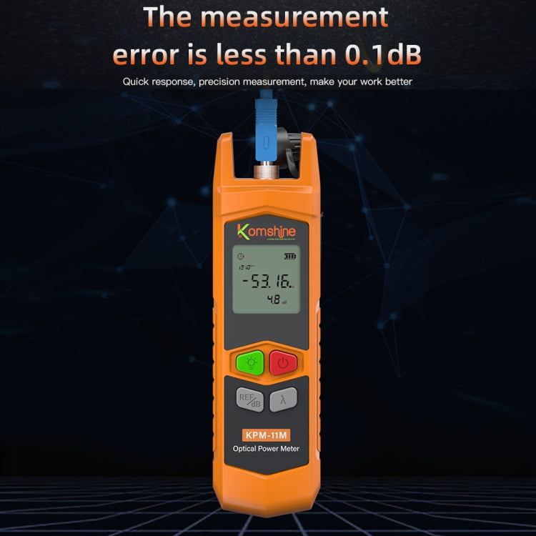 Komshine High Precision Optical Power Meter Mini Fiber Optic Light Attenuation Tester With LED, Specification: A-L/-70dBM to +6DBM - Fiber Optic Test Pen by Komshine | Online Shopping South Africa | PMC Jewellery | Buy Now Pay Later Mobicred