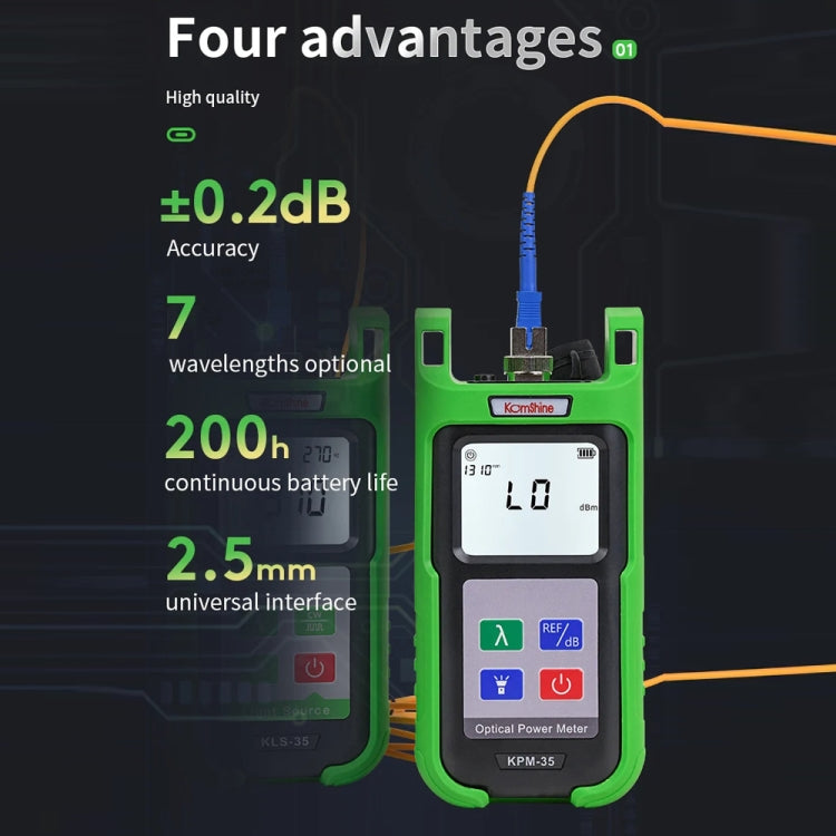 Komshine High-Precision Optical Power Meter Optical Cable Line Tester, Model: KPM-35-A/-70DBM to +6DBM - Fiber Optic Test Pen by Komshine | Online Shopping South Africa | PMC Jewellery | Buy Now Pay Later Mobicred