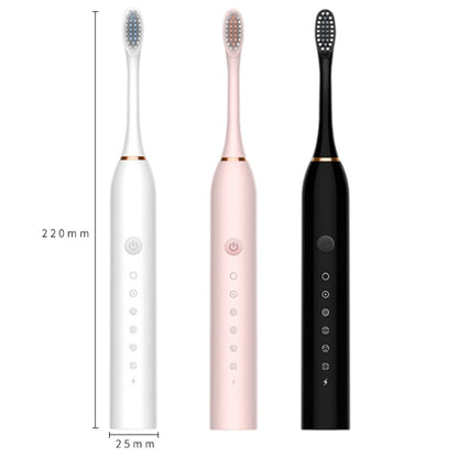 Rechargeable Ultrasonic Soft Bristle Electrical Toothbrushes Flosser 6 Gear With 4 Brushes(Black) - Toothbrushes by PMC Jewellery | Online Shopping South Africa | PMC Jewellery | Buy Now Pay Later Mobicred