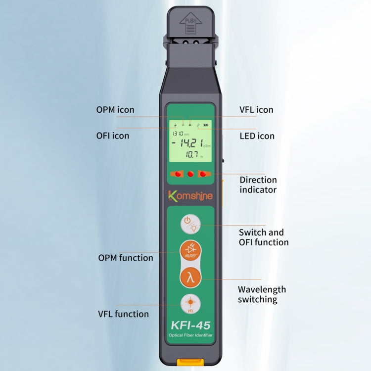 Komshine Optical Fiber Signal Direction Identification Instrument, Model: KFI-45-L - free shipping - PMC TechLife - Order now!