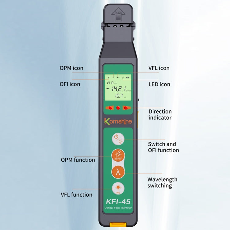 Komshine Optical Fiber Signal Direction Identification Instrument, Model: KFI-45-L - Fiber Optic Test Pen by Komshine | Online Shopping South Africa | PMC Jewellery