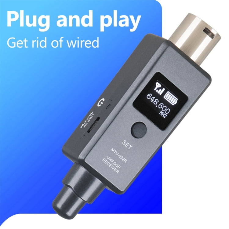 MTU-002 Microphone Wireless System UHF DSP Transmitter & Receiver Mic/Line Two Modes - Microphone by PMC TechLife | Online Shopping South Africa | PMC TechLife