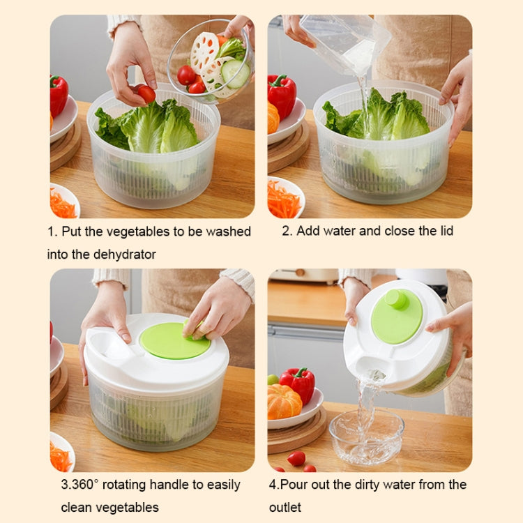 Multifunctional Vegetable Dehydrator Large Capacity Kitchen Drain Basket Household Grater Slicer(Green) - Filters by PMC TechLife | Online Shopping South Africa | PMC TechLife | Buy Now Pay Later Mobicred