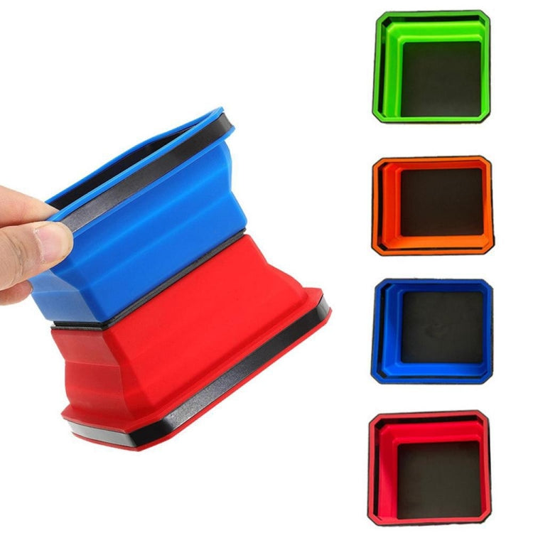 Square Silicone Foldable Magnetic Parts Tray For Small Parts And Tools(Red) - free shipping - PMC TechLife - Order now!
