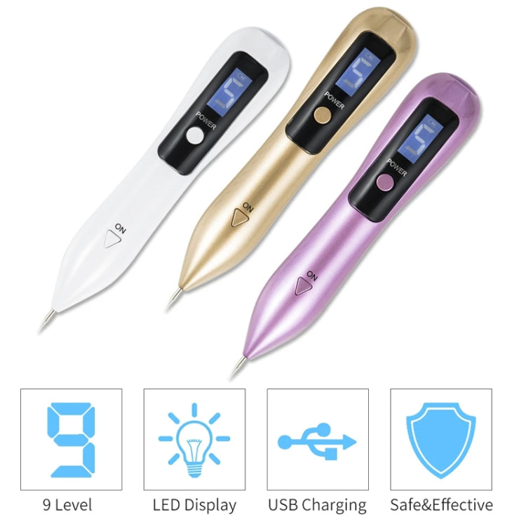9 Gears Mole Spotting Pen LCD Home Laser Mole Spot Sweeping Beauty Instrument With Shot Light(White) - free shipping - PMC TechLife - Order now!