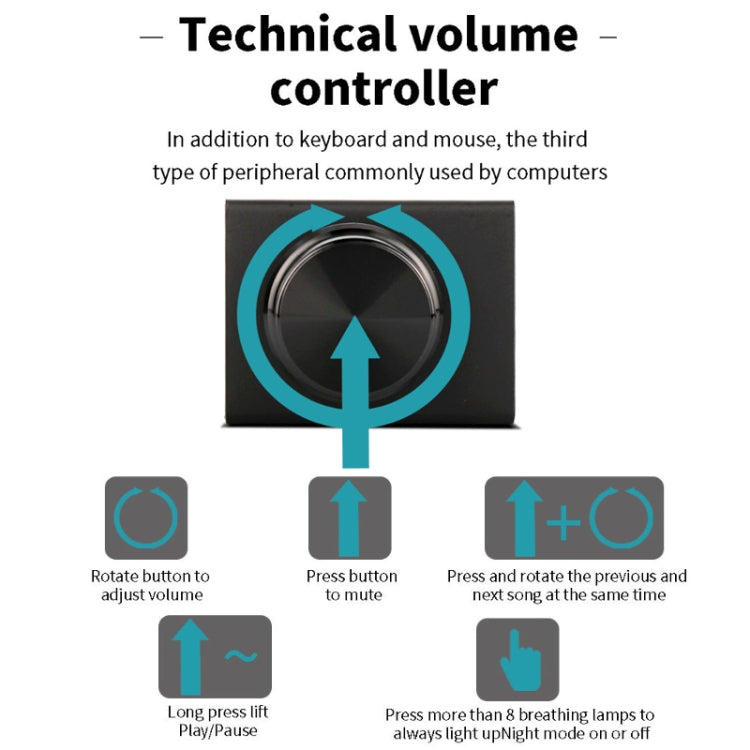 PC Computer Peripherals Mini Switch Wired Volume Adjuster(Black) - USB Sound by PMC Jewellery | Online Shopping South Africa | PMC Jewellery | Buy Now Pay Later Mobicred