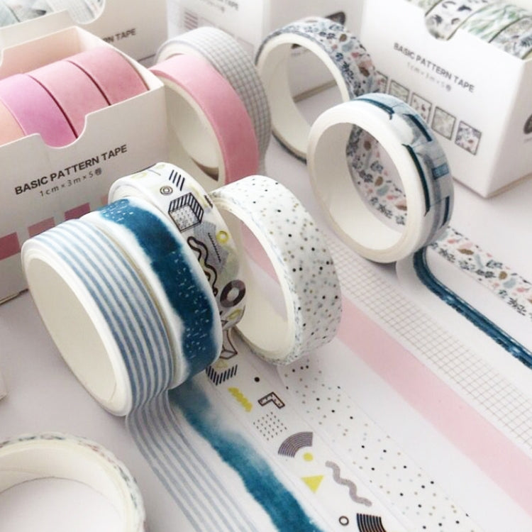 5rolls /Box 3m Washi DIY Decoration Handbook Tape Set, Color: Pine - Tape & Solid glue by PMC Jewellery | Online Shopping South Africa | PMC Jewellery