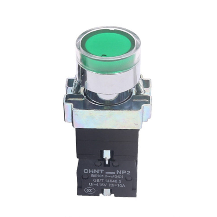 CHINT NP2-BW3361/220V 1 NO Pushbutton Switches With LED Light Silver Alloy Contact Push Button - Car Switches by CHINT | Online Shopping South Africa | PMC Jewellery | Buy Now Pay Later Mobicred