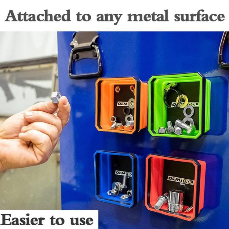 Square Silicone Foldable Magnetic Parts Tray For Small Parts And Tools(Green) - Storage Bags & Boxes by PMC TechLife | Online Shopping South Africa | PMC TechLife | Buy Now Pay Later Mobicred