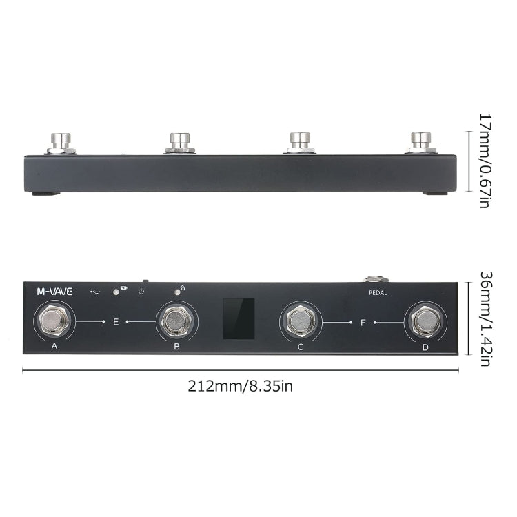 M-VAVE MIDI Bluetooth Controller MIDI Pedal Page Turner Multifunctional Musical Instrument Accessories - free shipping - PMC Jewellery - Order now!
