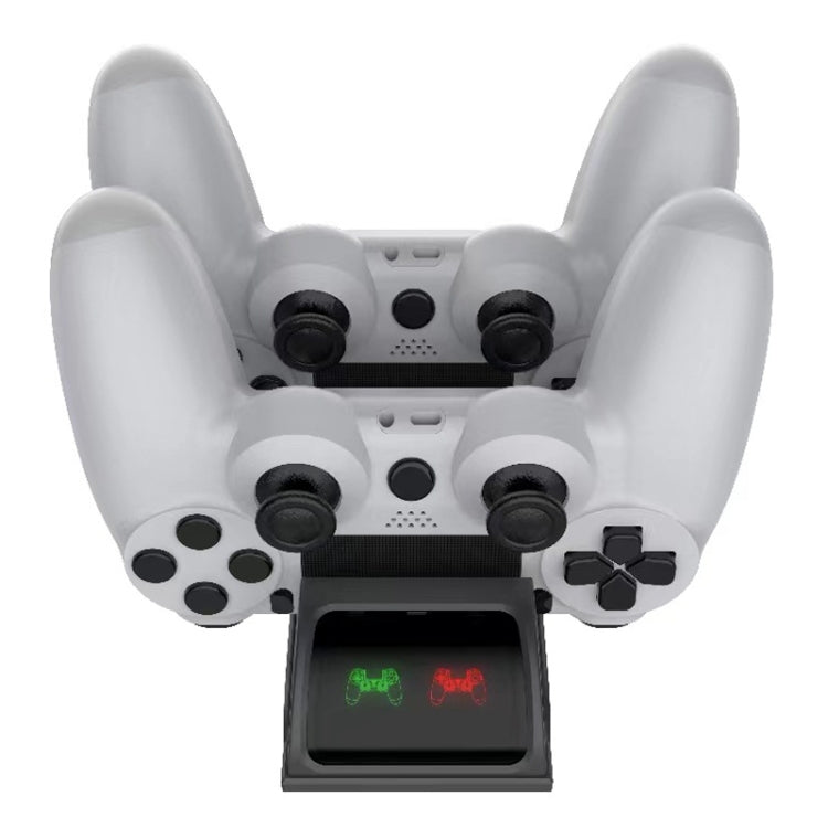For PS4 Slim / Pro Gamepad Docking Charger Controller Dual Charger With Display Lights(Black) - Charger & Power by PMc TechLife | Online Shopping South Africa | PMc TechLife | Buy Now Pay Later Mobicred